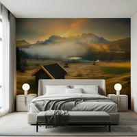 A contemplative gentle design wallpaper mural for a feature wall., GD5933