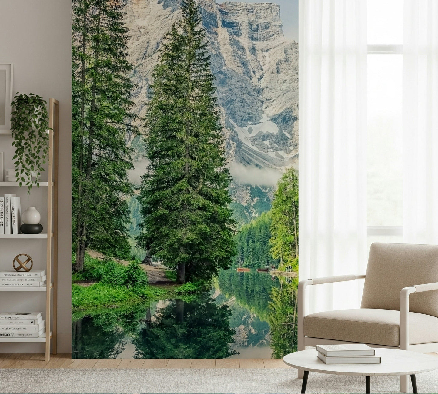 Alpine Lake Reflection Wall Mural
