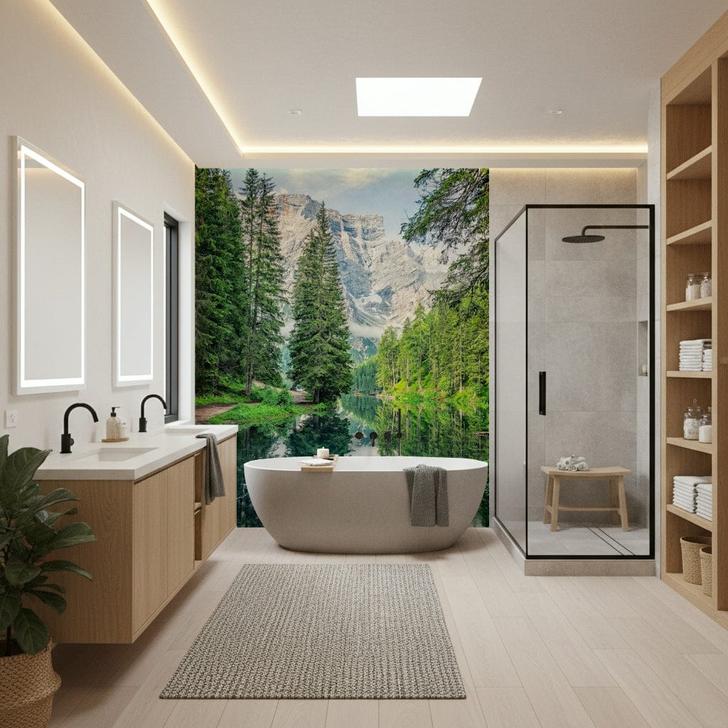 Alpine Lake Reflection Wall Mural