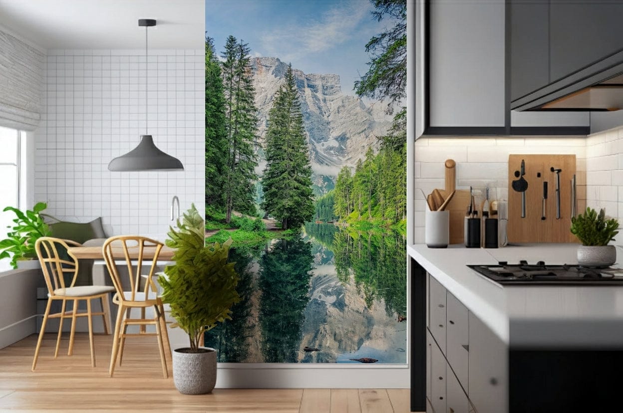 Alpine Lake Reflection Wall Mural