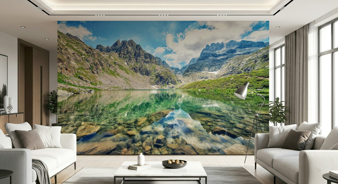 Alpine Lake Serenity Wall Mural