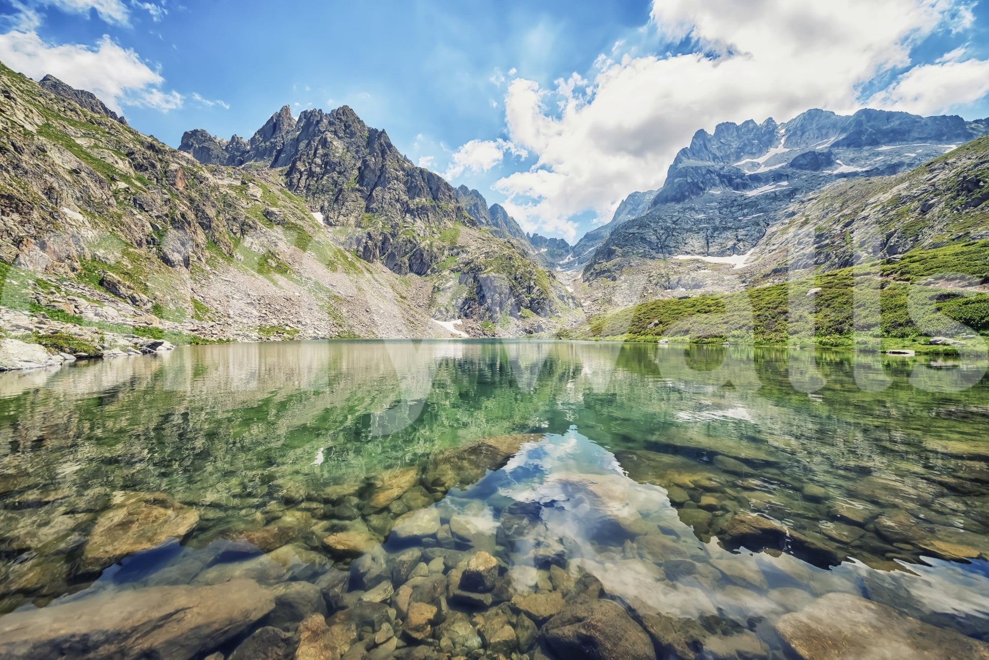 Alpine Lake Serenity Wall Mural