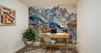 Alpine Village Dream Wall Mural showing traditional cottages wallpaper