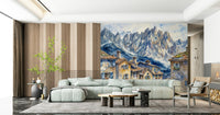 Scenic landscape wall mural for a professional office backdrop