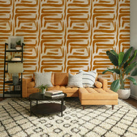 Mid century modern amber wallpaper  GD649, GD650