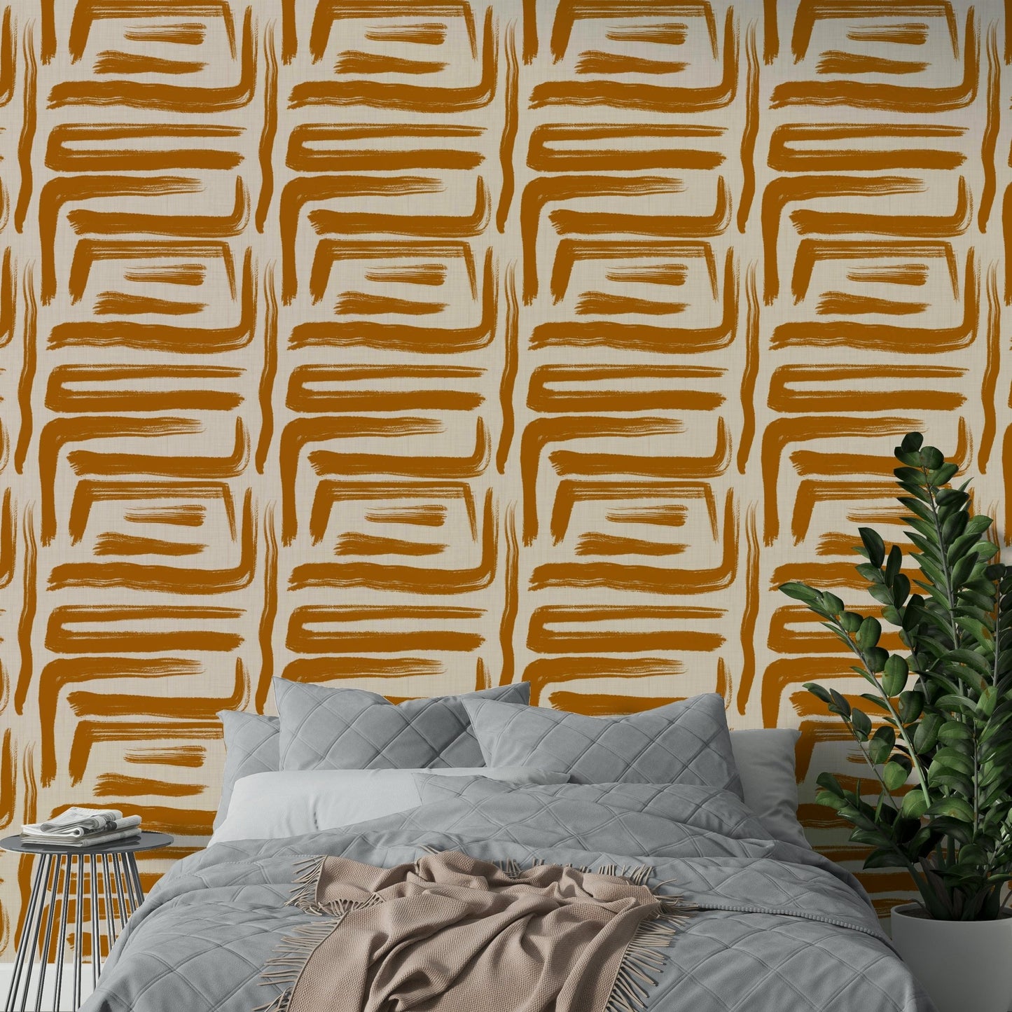 Amber mid century modern wallpaper  GD649, GD650