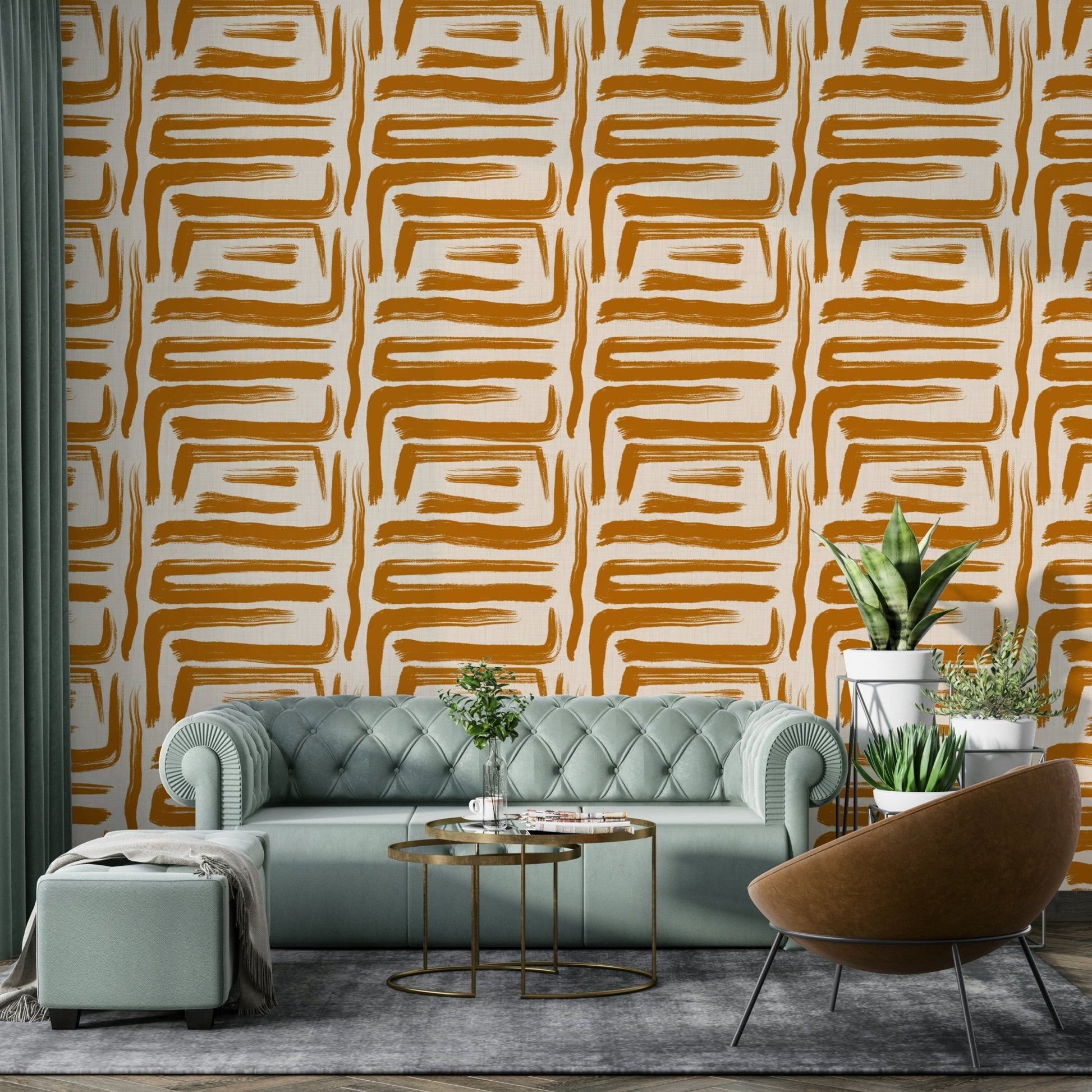 Amber brushstrokes abstract wallpaper  GD649, GD650