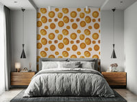 Distinctive Amber Circles Wallpaper⁠ art for walls