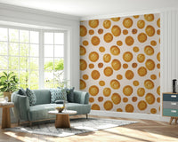 Odd Amber Circles Wallpaper⁠ pattern for home