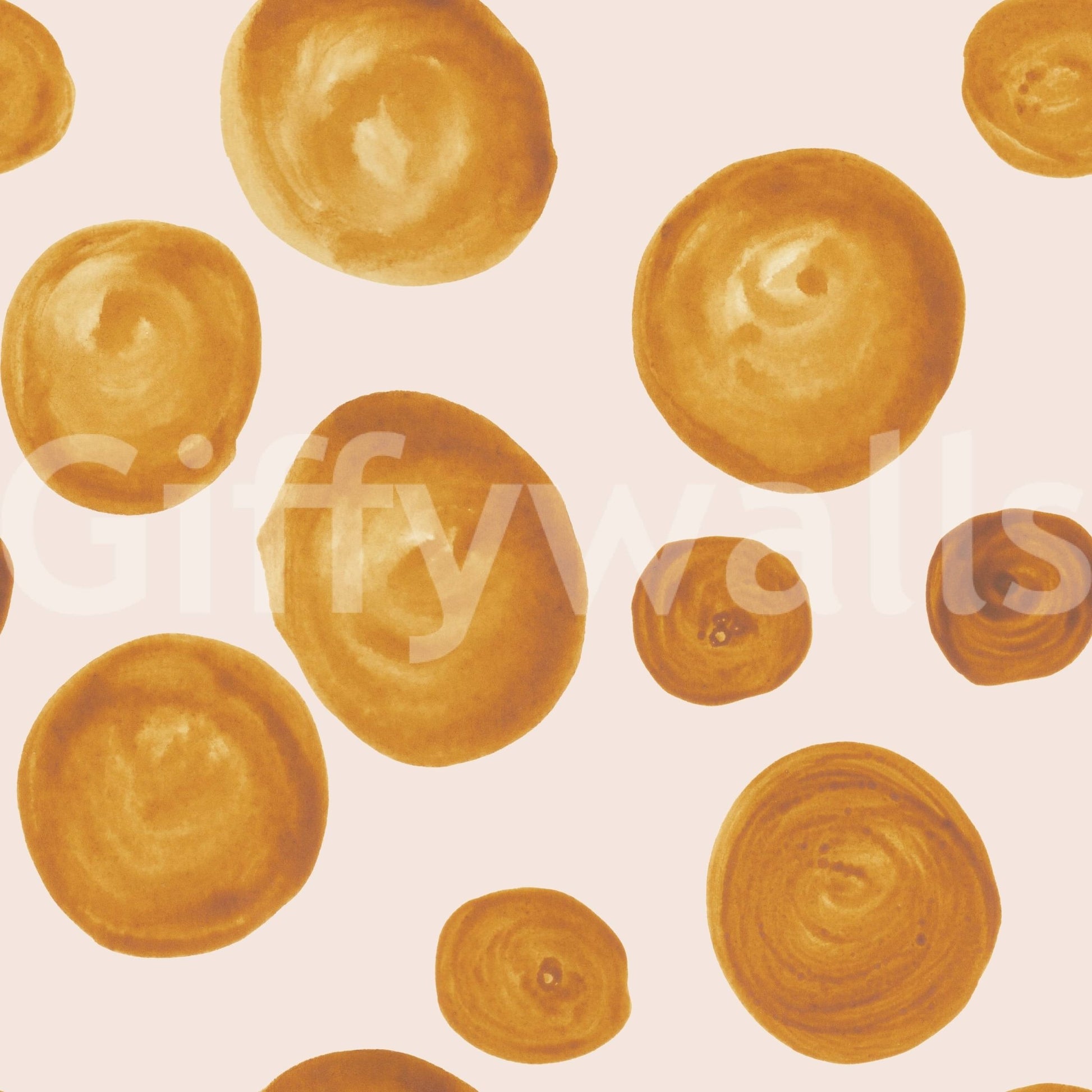 Inviting Amber Circles Wallpaper⁠ golden hue