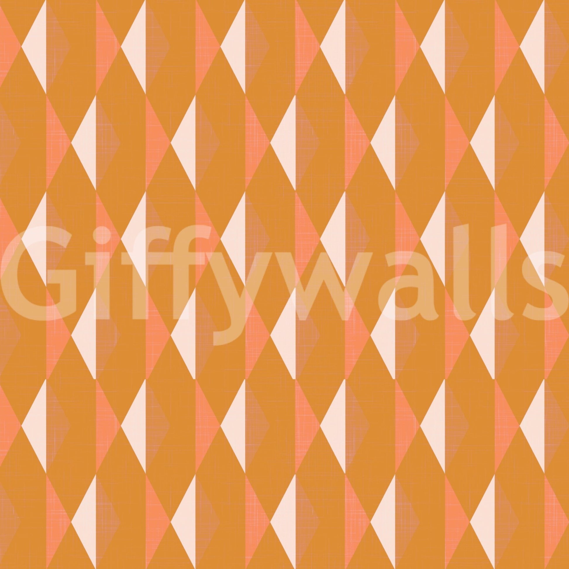 Harmonious Amber Echoes wall mural: Symmetric shapes bring sophistication.