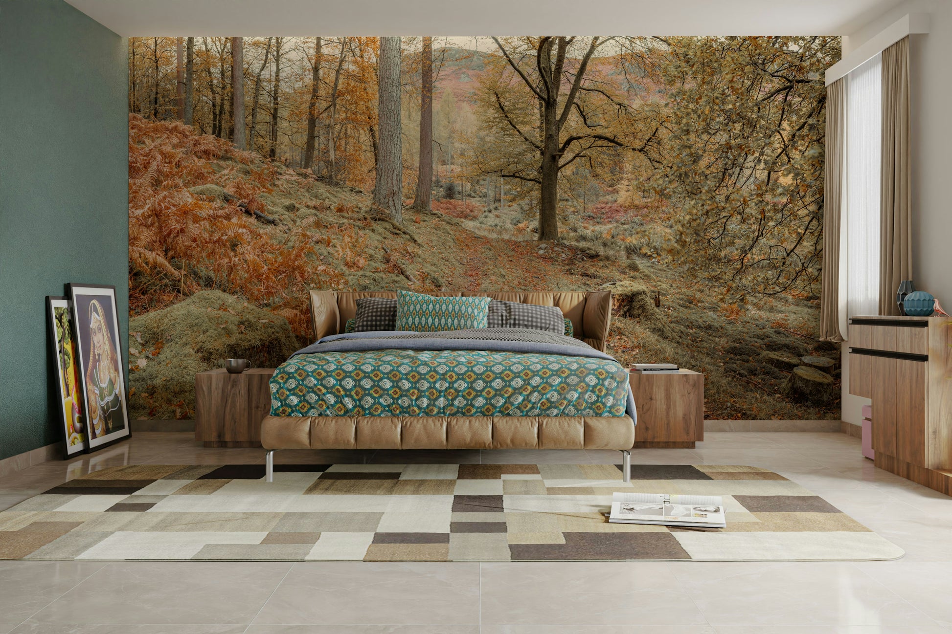 The light suggests a sunny autumn day.

