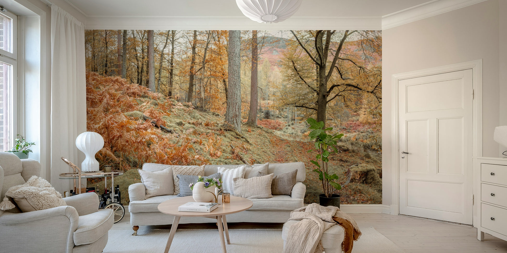 The colors are warm tones of amber, yellow, and orange.

