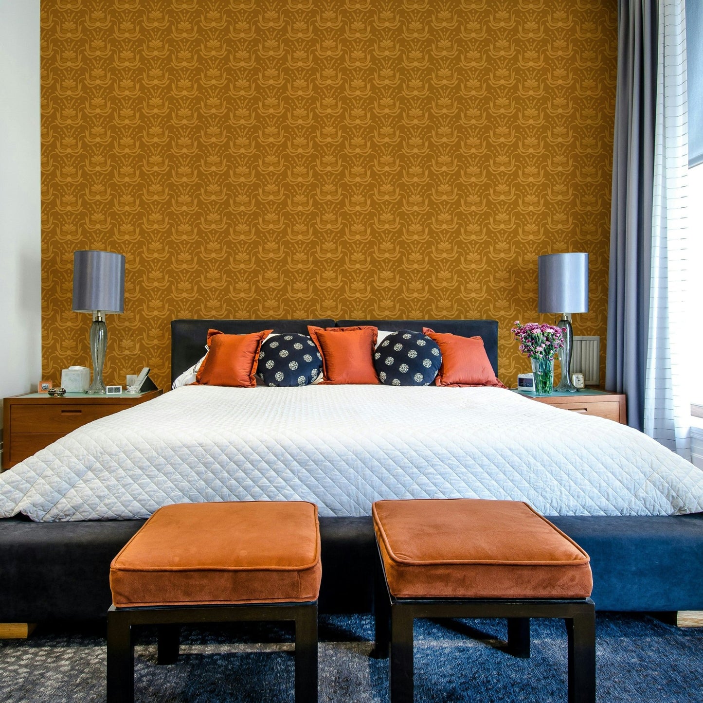 Art nouveau style wallpaper in amber
 GD251
