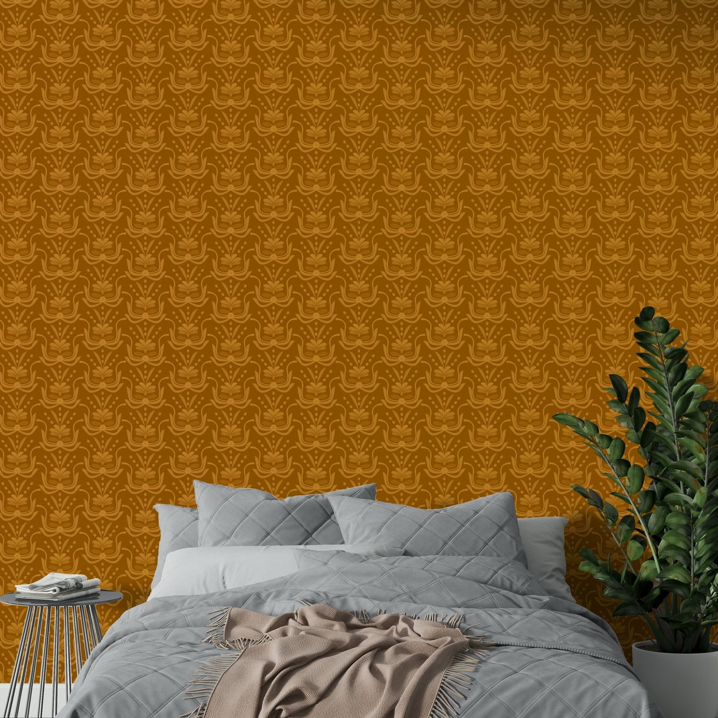Warm amber hues in classic art deco pattern GD251

