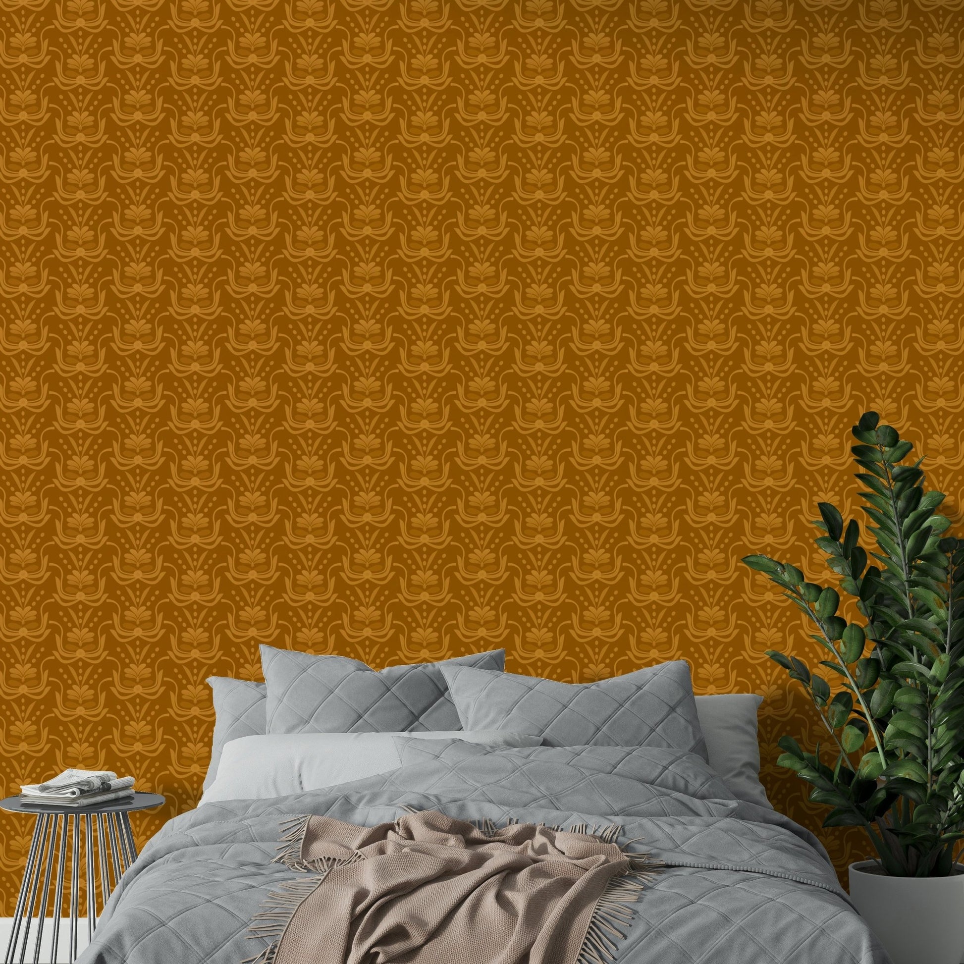 Warm amber hues in classic art deco pattern GD251

