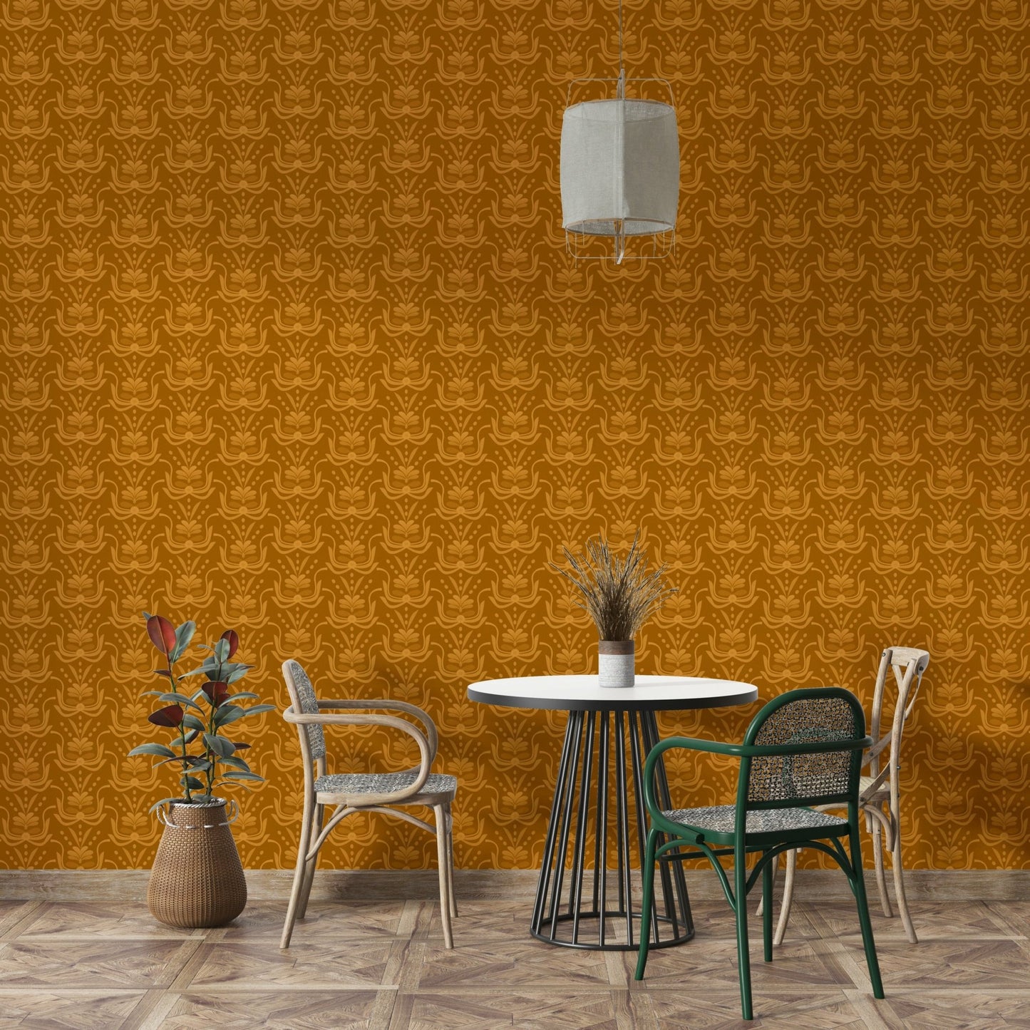 Ornamental amber flower wall design
 GD251

