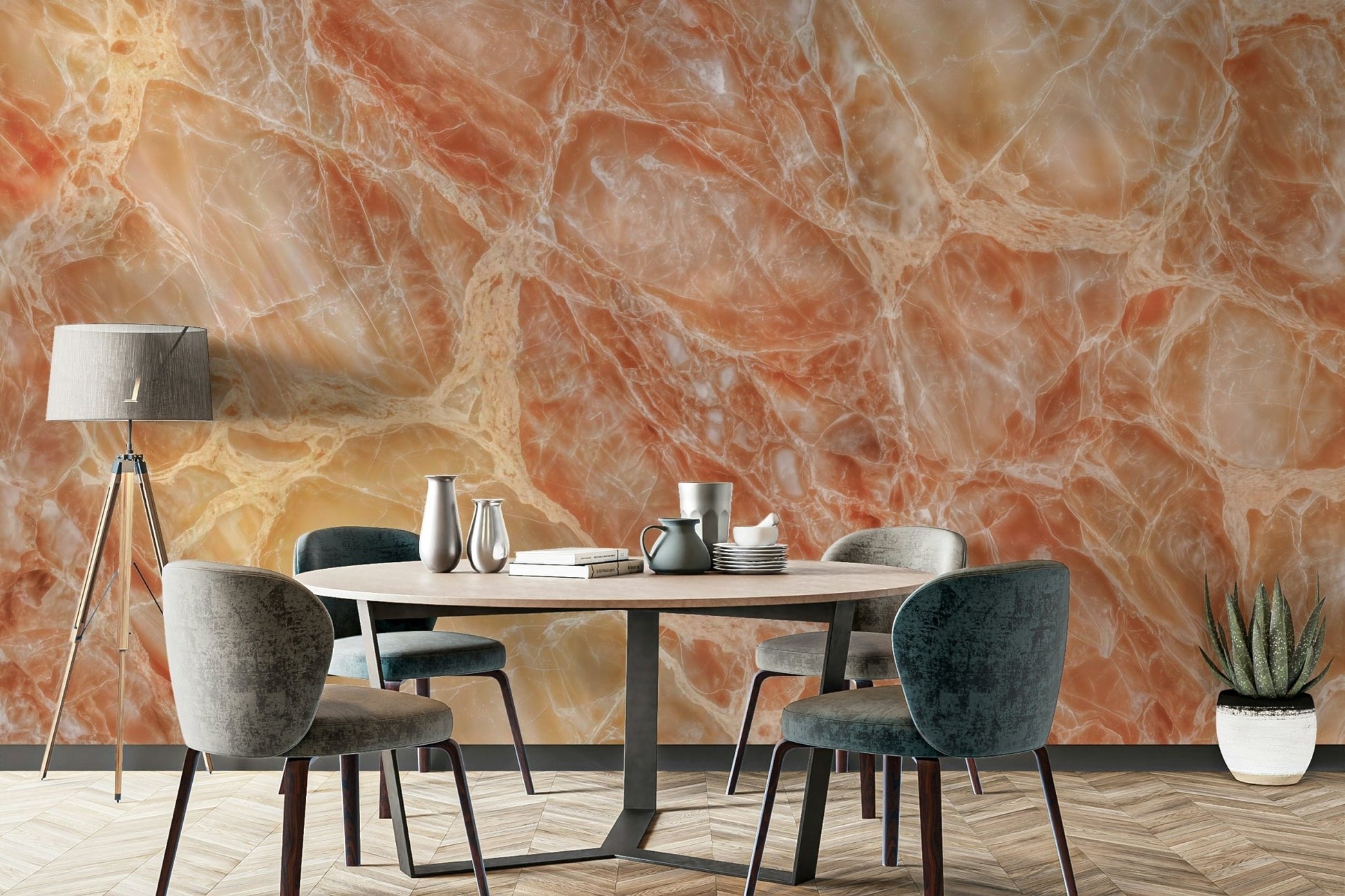 Golden brown stone print

