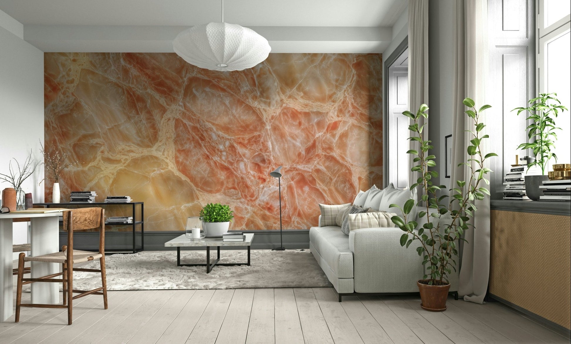 Textured stone wall art
