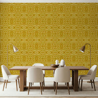 Amber Trails honey colored peel and stick wallpaper.