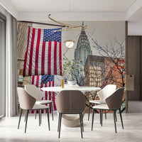 American Dreamscape NYC skyline patriotic wallpaper mural