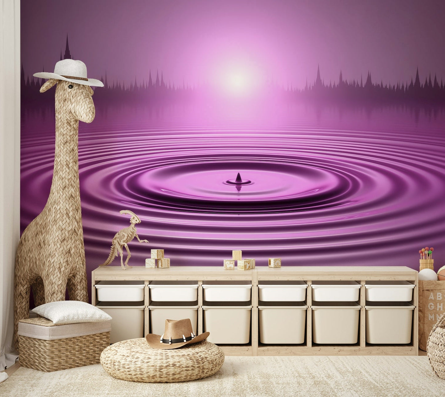 beautiful amethyst color mural

