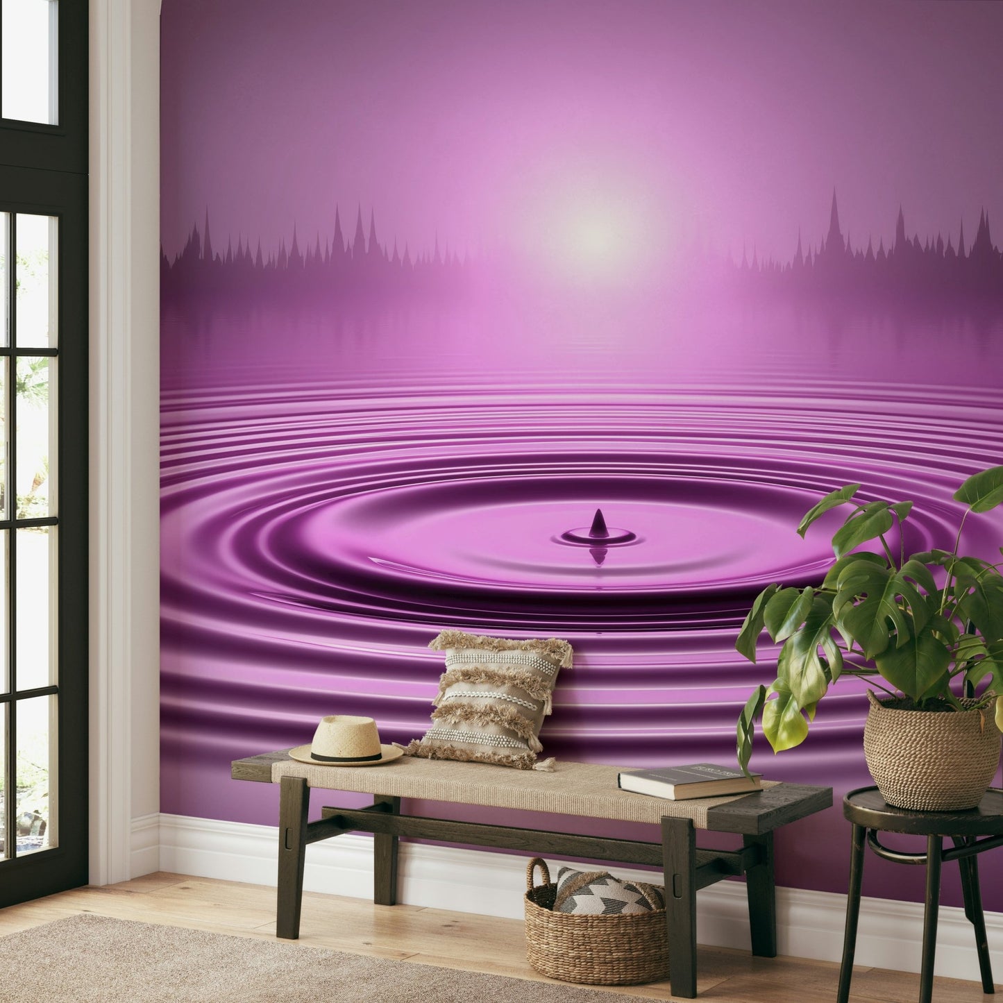 rich purple and flowing design

