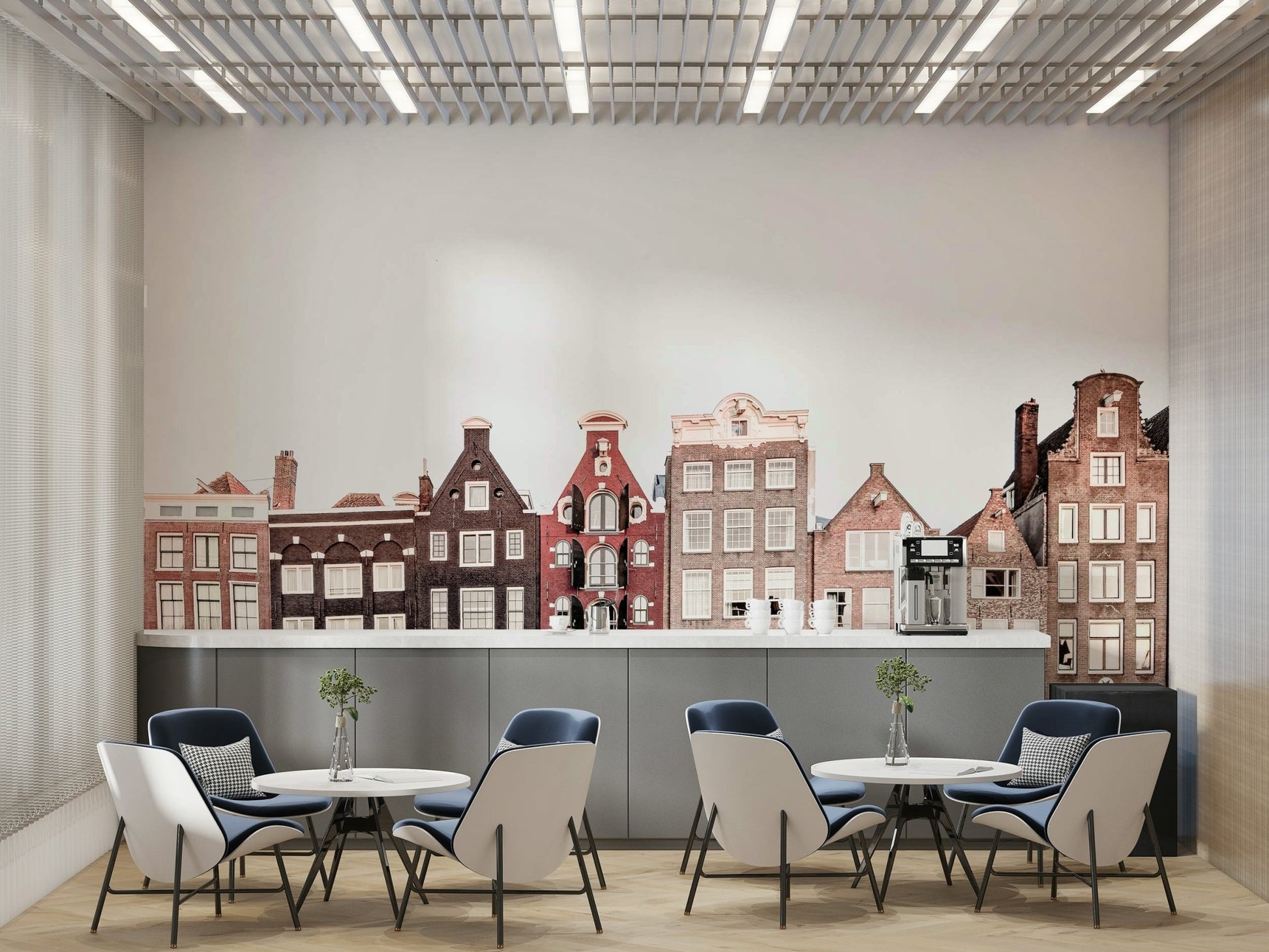 Quiet city scene for living room

