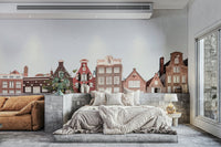 Architecture wall mural Amsterdam style

