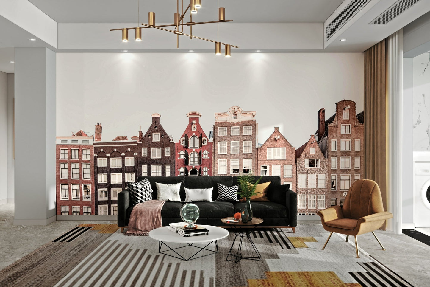 Historic city mural wallpaper

