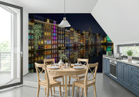 A calming abstract design wallpaper mural that defines a space., GD5894
