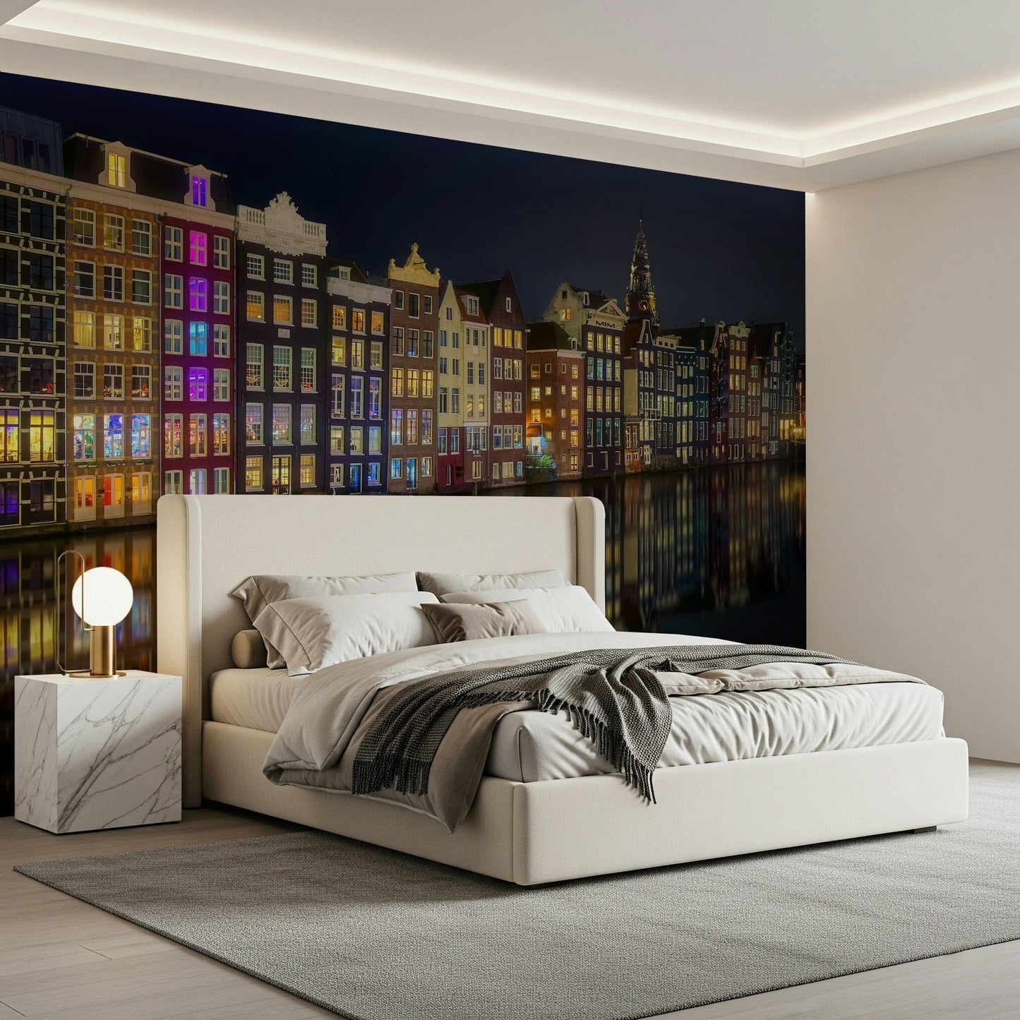 A serene subtle cityscape wall mural for your decor., GD5894
