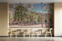 The image shows an artistic impression of a serene street scene with a soft, urban feel.

