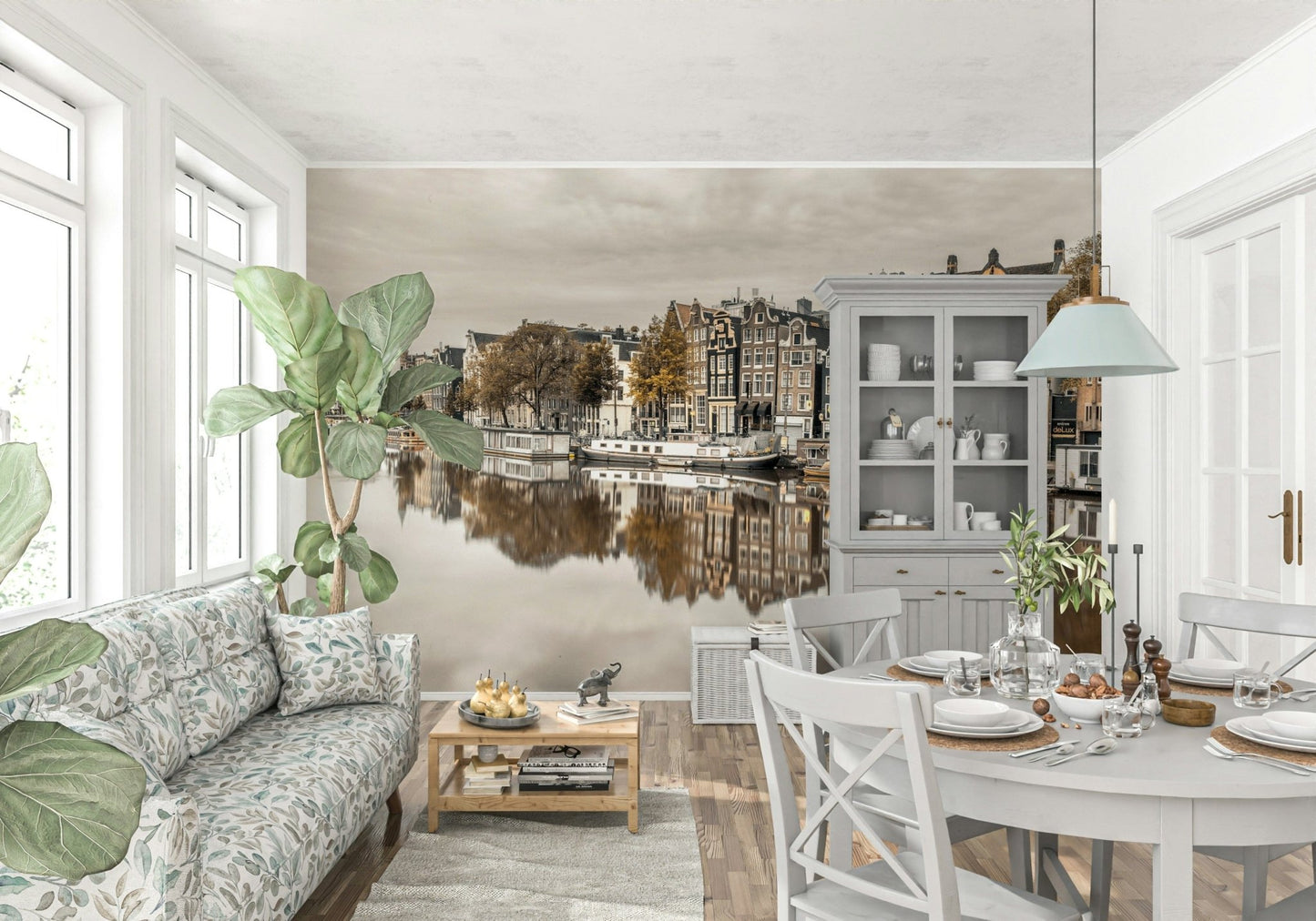 Realistic masonry wallpaper illustrating the fusion of history and modernity., GD2450