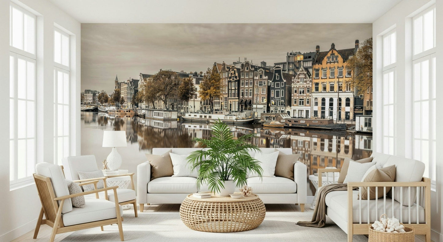 Amsterdam's Mirror wall mural for a sophisticated and inviting wall design., GD2450