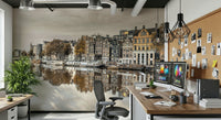 Classic urban scenery wallpaper with a warm and inviting spirit., GD2452