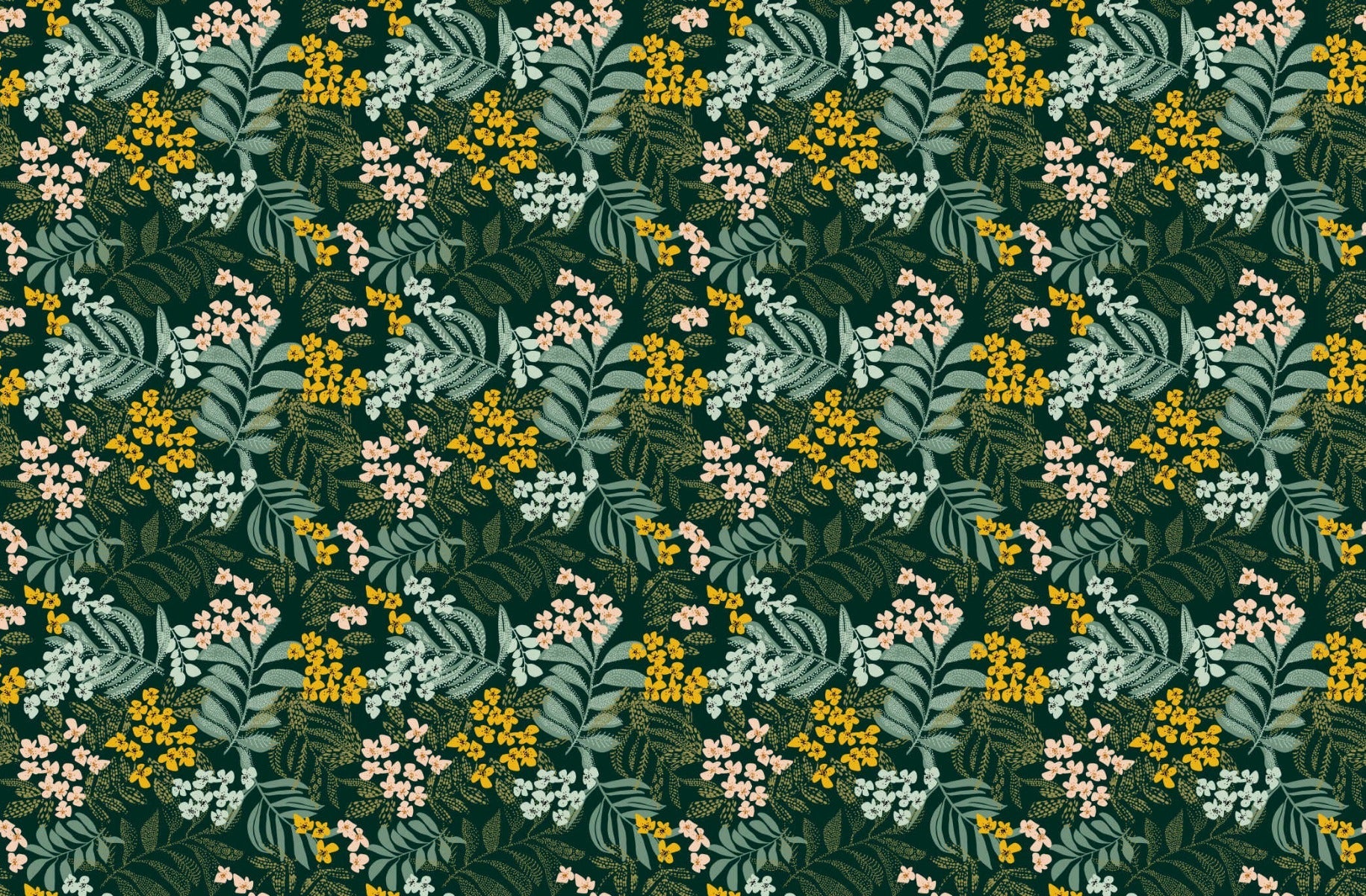 Whimsical Forest Flora Wallpaper