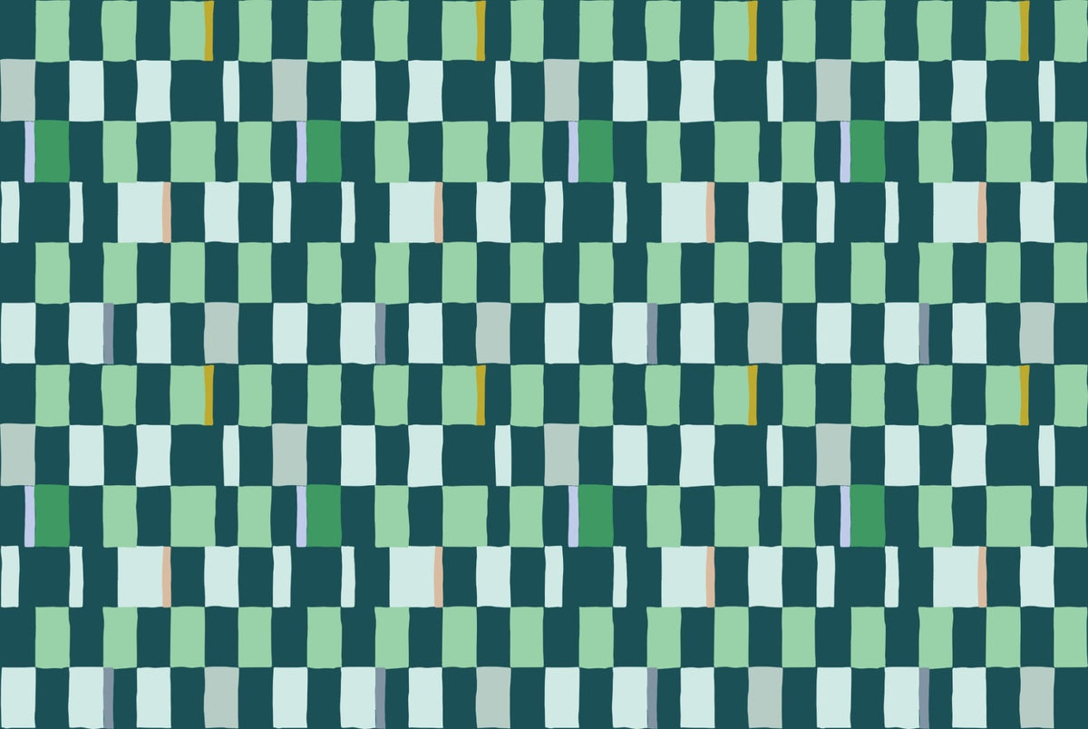 Chic Summer Checkered Wallpaper