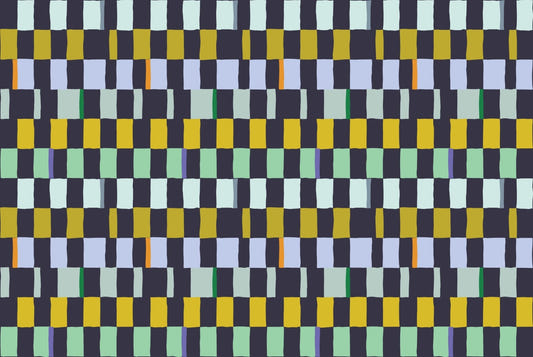 Colorful Bold Handdrawn Check Retro Wallpaper