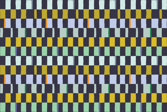 Colorful Bold Handdrawn Check Retro Wallpaper