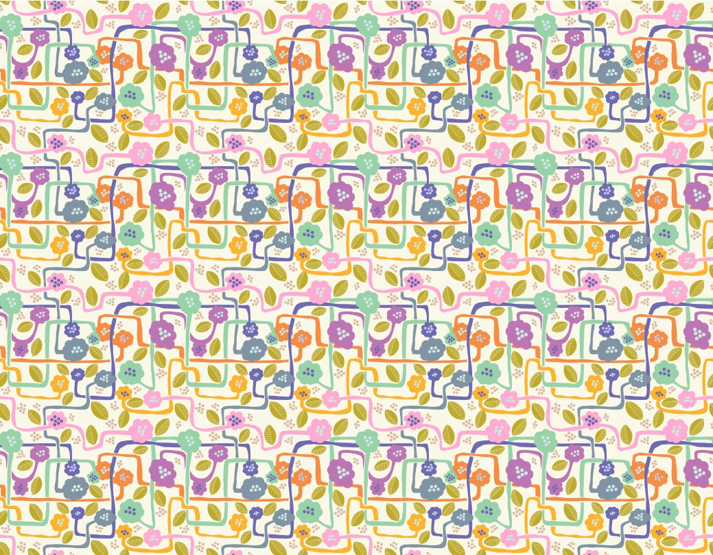 Floral Trails Light Wallpaper