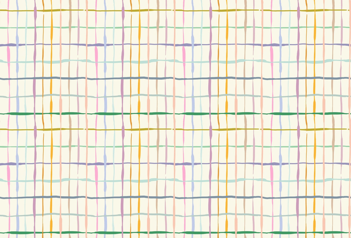 HydroTartan Watercolor Wallpaper in your room — zoomed