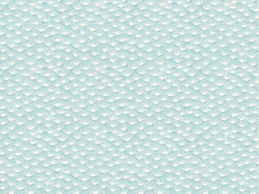 Abstract Aqua Fronds Wallpaper