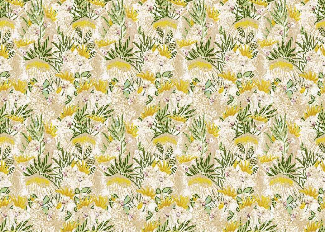 Tropical Lounge Cockatoo Wallpaper