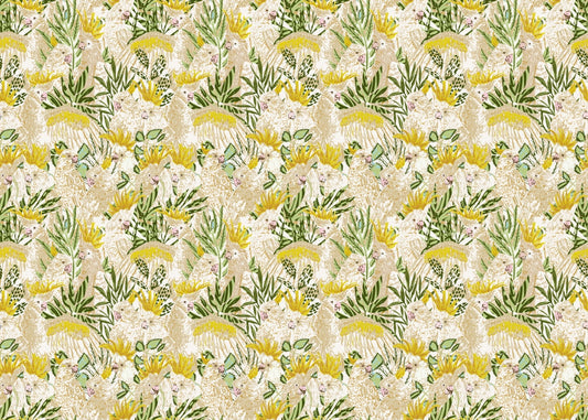 Tropical Lounge Cockatoo Wallpaper