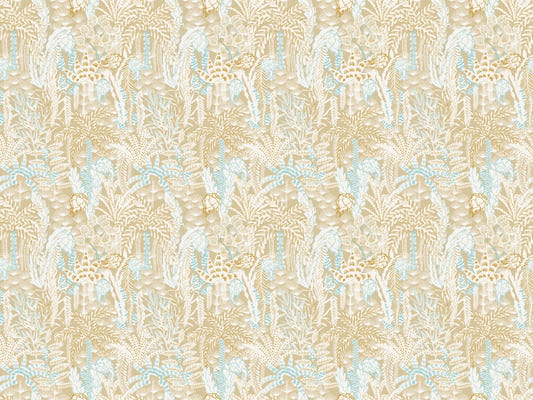 Tropical Lounge Warm Sand Beige Wallpaper