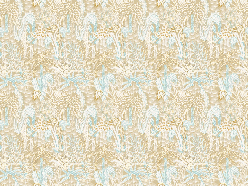 Tropical Lounge Warm Sand Beige Wallpaper
