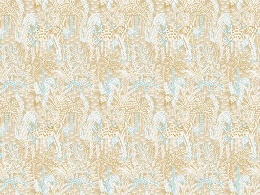 Tropical Lounge Warm Sand Beige Wallpaper
