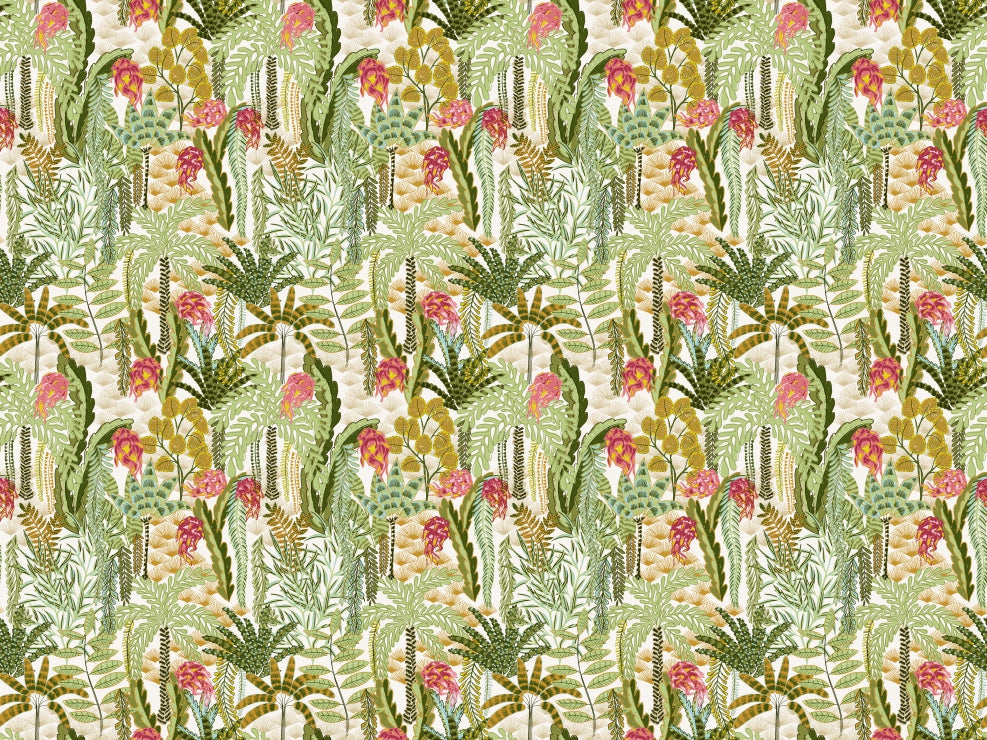 tropical dragon fruit botanical wallpaper in your room — zoomed
