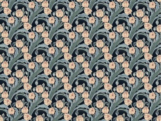 Victorian Cottage Nighty Garden Wallpaper